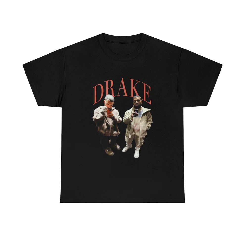 Black T-shirt with Drake as a midget