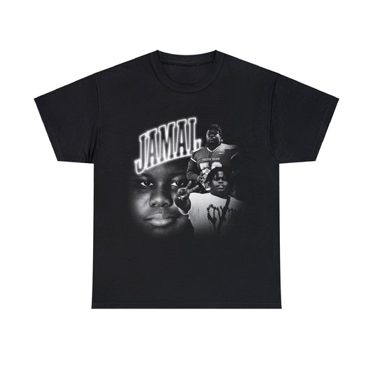 Black T-shirt with the legend jamal